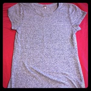 Poof black and white heathered top. Size Small